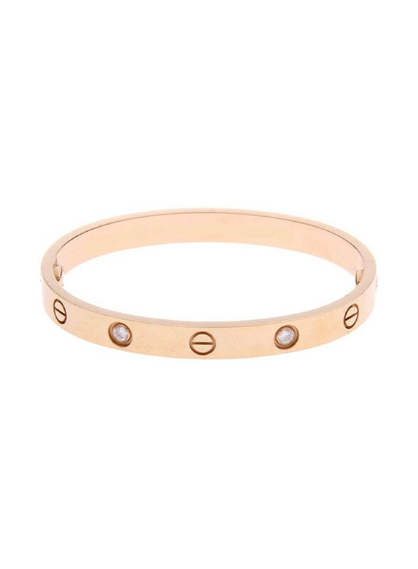 

Generic Titanium Cartier Style Bangle Bracelet, Rose Gold