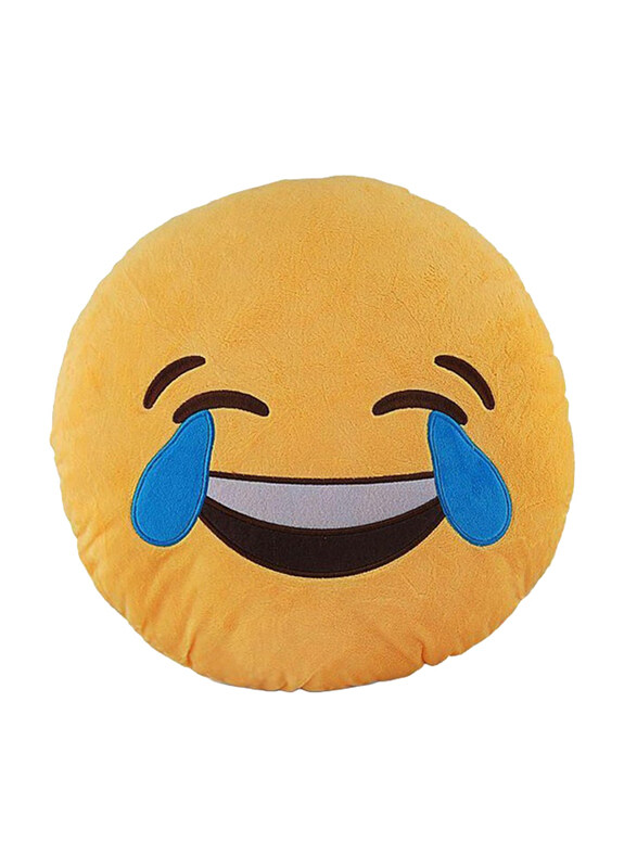 

Generic Smiley Cotton Emoticon Cushion, Yellow