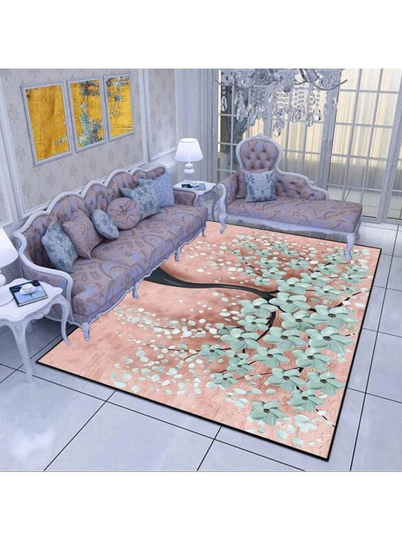 

Generic Anti-Slip Square 3D Flower Carpets, 160 x 230cm, Pink