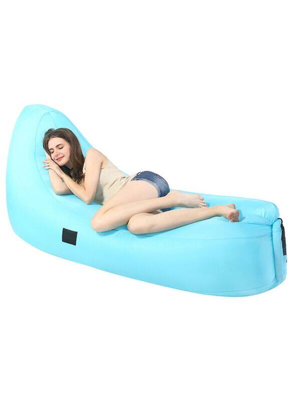 

Generic Inflatable Lounger Air Beds Sleeping Couch, Blue