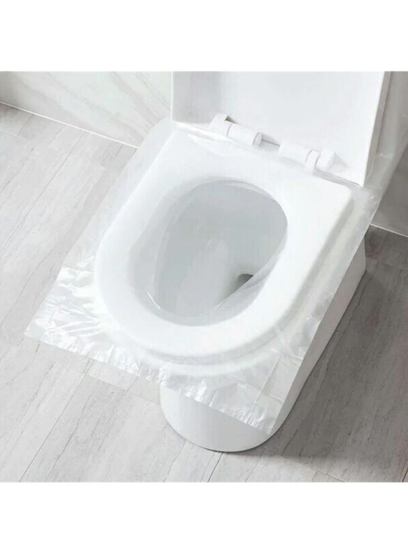 

Dubaigallery 50 Piece Disposable Toilet Seat Plastic Cover, Transparent