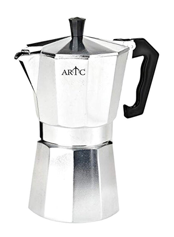 

ARTC 3-Piece Espresso Coffee Maker Set with Mini Electric Hot Plate Pot, 150ml, Silver