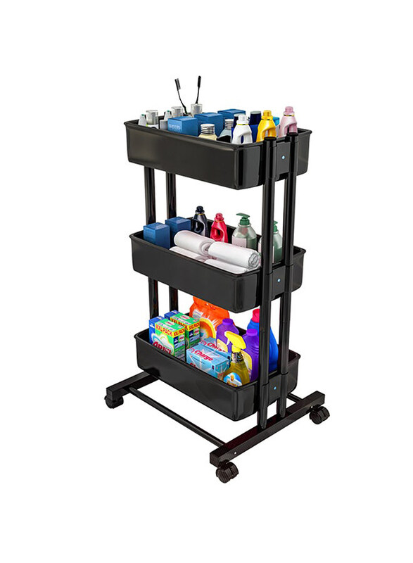 

Generic 3-Tier Rolling Storage Utility Cart, Black