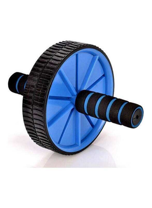 

Generic Abs Workout Dual Wheel Hand Pusher with Anti Slip Wheels, Blue