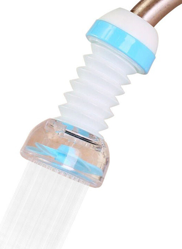 

Generic Retractable Tap Head Water Faucet Extender Filter, Blue/White