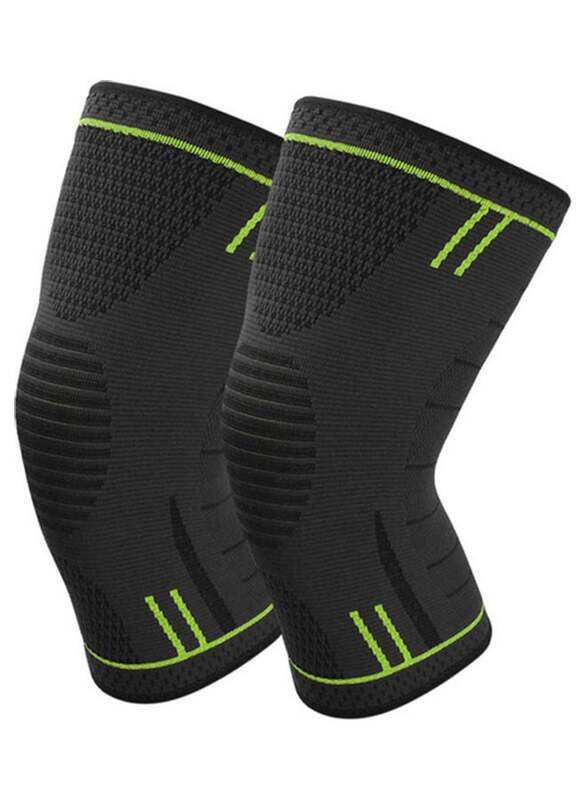 

Generic Non Slip Sports Knee Pad, 1 Pair, 21cm, Black/Green