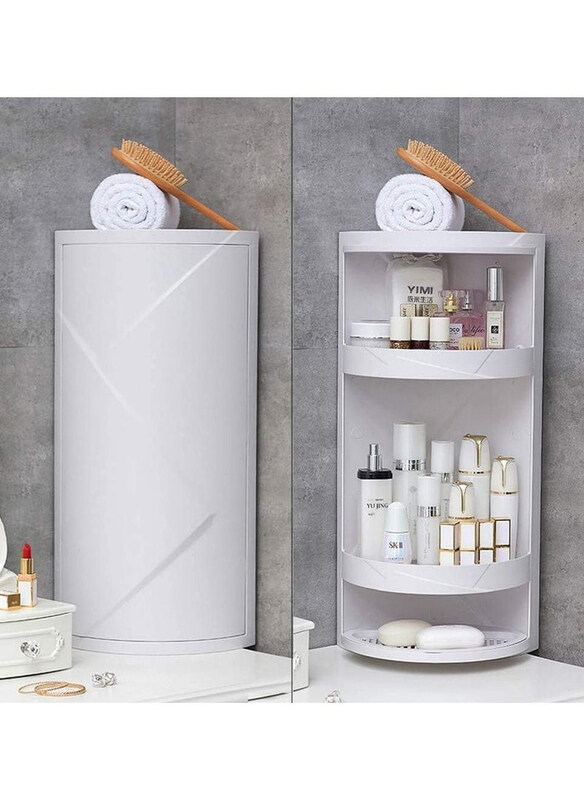 

DubaiGallery 360-Rotating Multi Layer Storage Rack Organizer, White