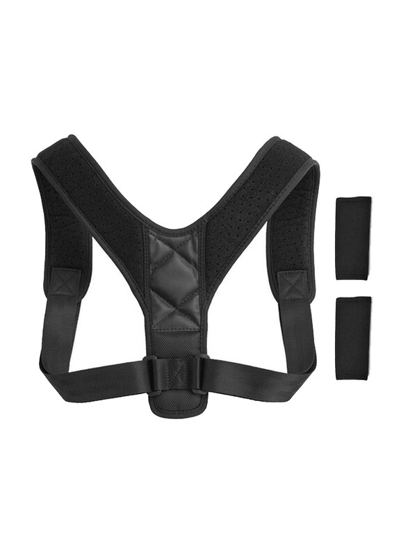 

Generic Unisex Posture Corrector with Shoulder Pad, Y14802S, Black