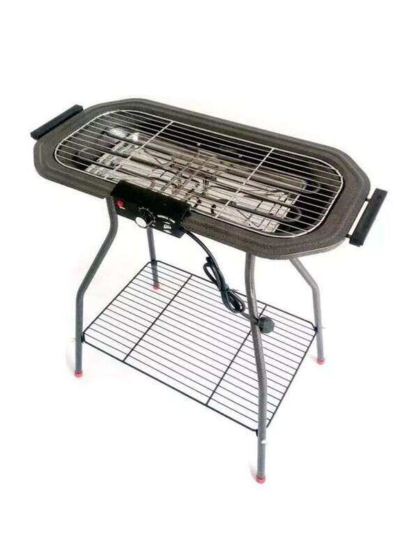 

Generic 2-In-1 Electric Charcoal Grill Stand with 2200W Electric Temperature Regulating, Black