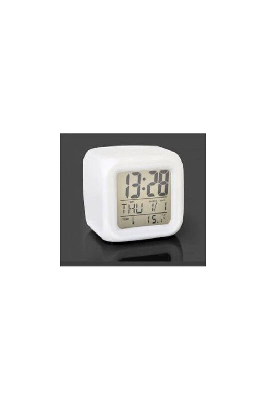 

Generic Color Change Digital Alarm Clock, White