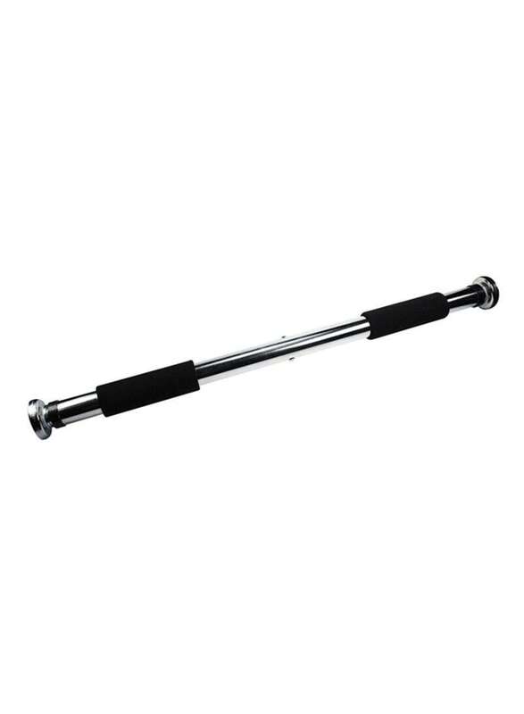 Door Fitness Pull Up Bar, Silver/Black