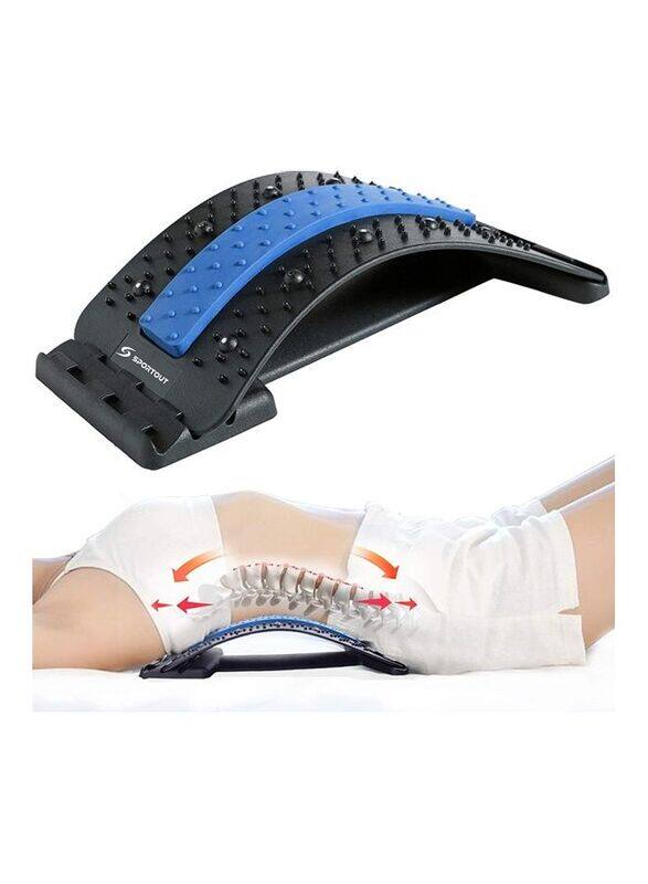 

XiuWoo Adjustable Back Stretcher Device with Magnetic Points, T12, Black/Blue