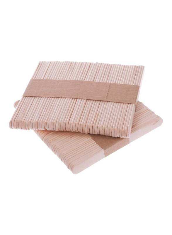

Amigozz 100-Piece Ice Cream Popsicle Sticks, Beige