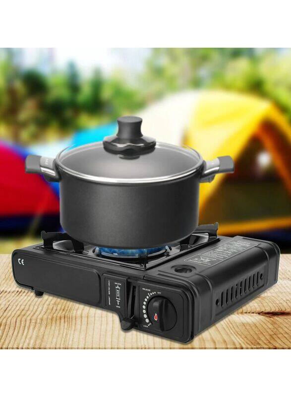 

Generic Portable Gas Stove for Camping, Hiking & Trekking, Black