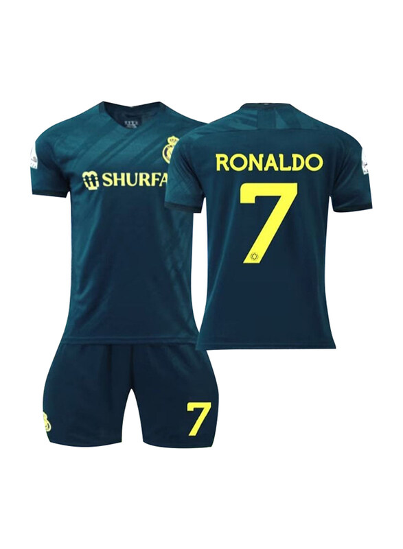 

Generic CR7 Riyadh Team Football Uniform Yellow Print No.7 Jersey, Blue