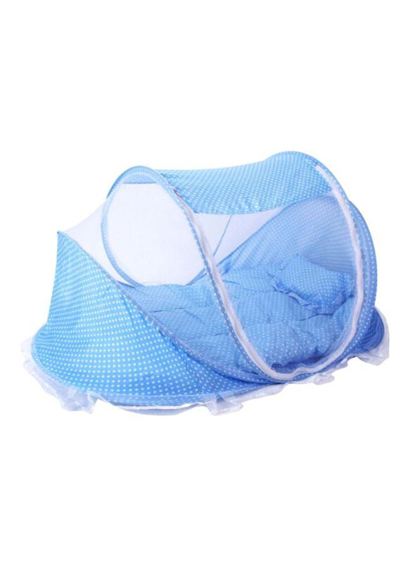 

Cool Baby Folding Cot with Mosquito Net, Blue