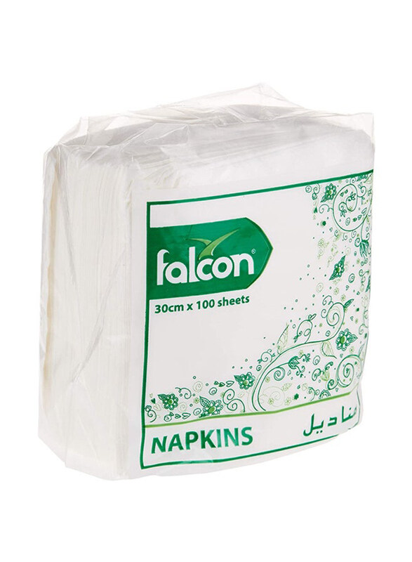 

Falcon 100-Piece Napkin Paper Set, White, 100 Piece