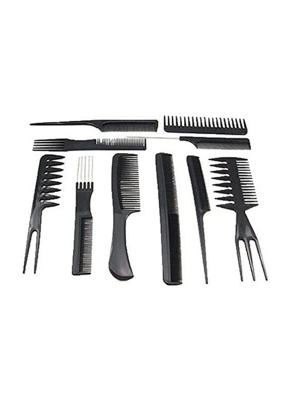 

Generic Professional Styling Comb Set, Black, 10 Pieces