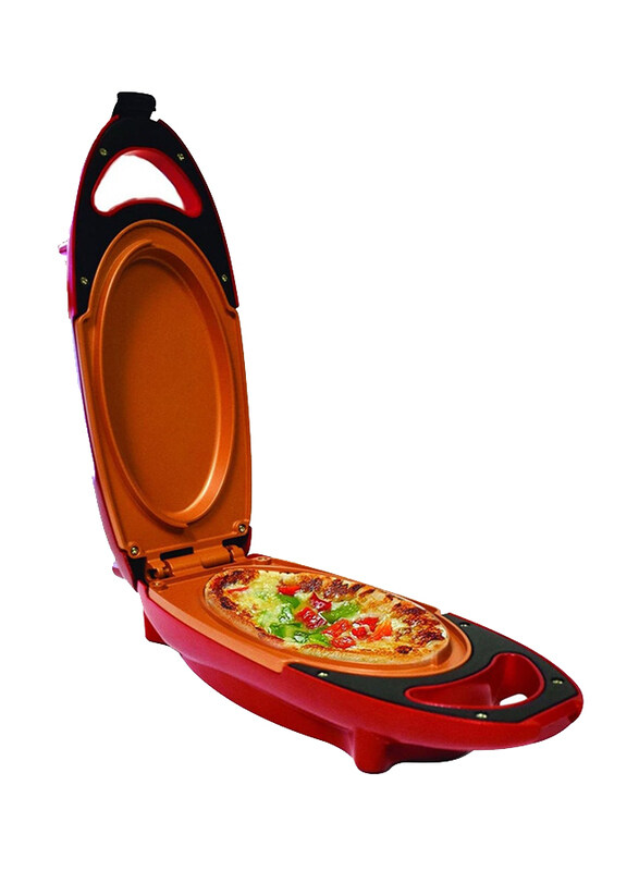 

Red Copper 5-Minute Chef Non-Stick Omelette Grill Pan with Non-Stick Anti-Scratch Surface, Red