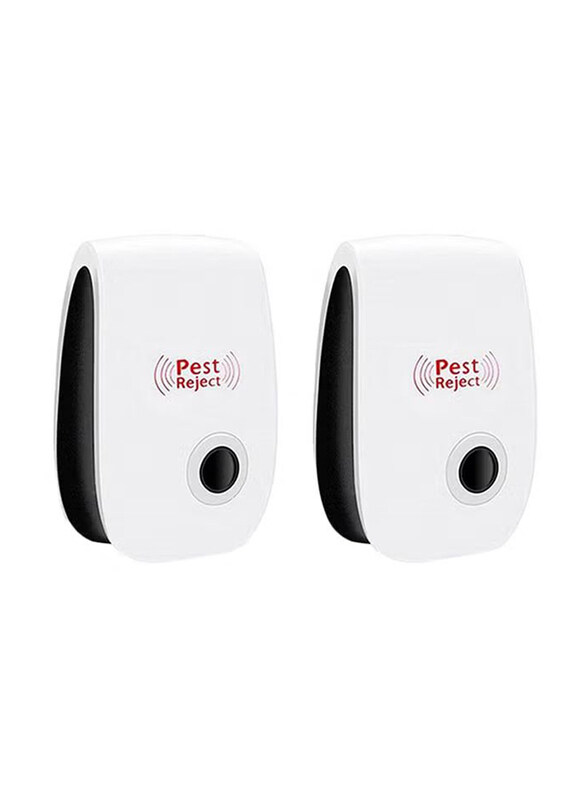 

Generic 2-Piece Ultrasonic Multipurpose Electronic Pest Repellent, White/Black