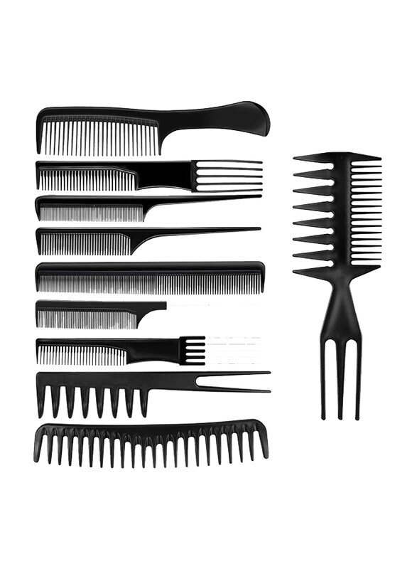 

Generic Premium Professional Anti-Static Hair Comb Set for All Hair Types, 10 Pieces