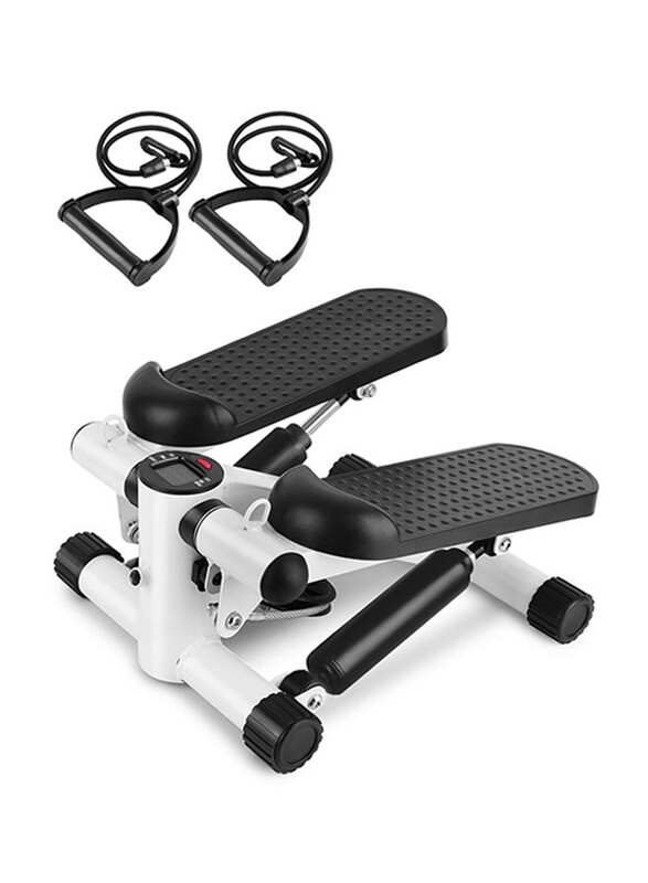 

Generic Mini Fitness Twist Stepper With Resistance Bands, Black/White