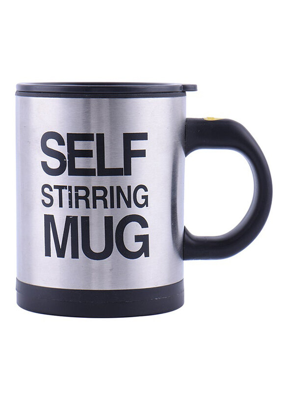 

Generic 350ml Automatic Self Stirring Mug, Black/Silver
