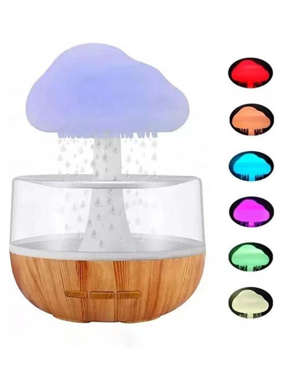 

DubaiGallery Creative Aromatherapy Machine Home Colourful Mushroom Lamp Rain Cloud Exterior Humidifier, Multicolour