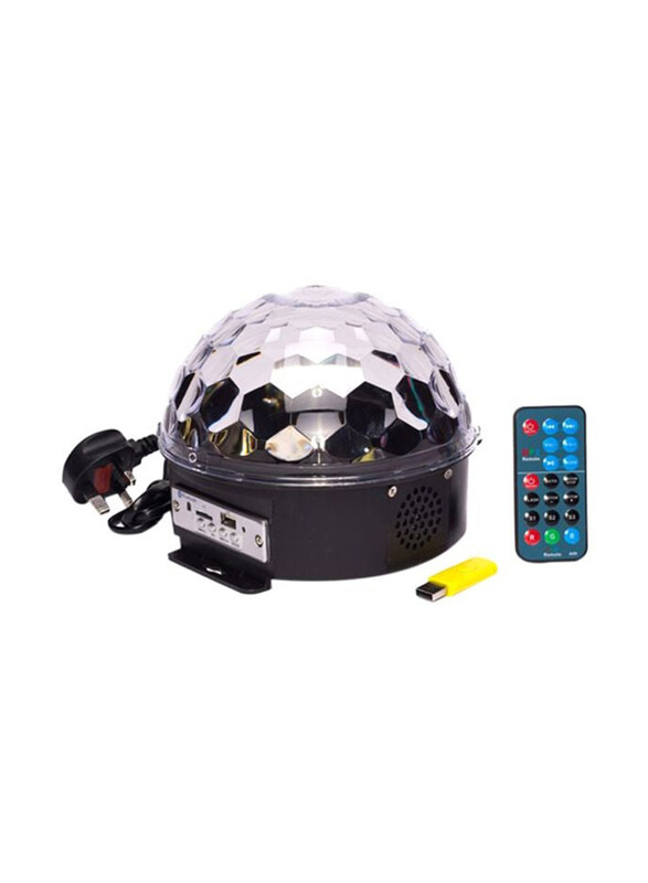 

Generic LED Magic Ball Light with Bluetooth Speaker, Black/Clear