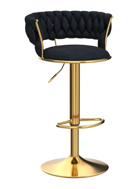 

DubaiGallery Luxury Bar Modern Round 360° Adjustable Reception Chair, Black