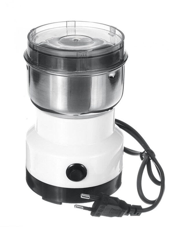 

DubaiGallery 200ml Electric Coffee Beans & Spice Grinder, 150W, White/Silver