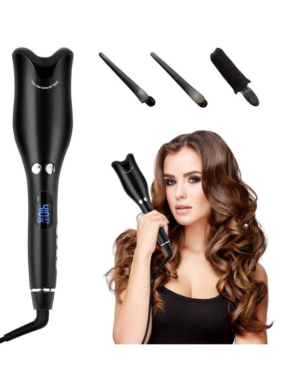 

Generic Automatic Ceramic Rotating Hair Curler, Black