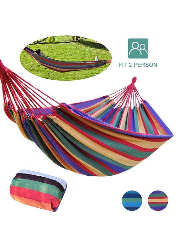 

Generic Single/Double Hammock for Backyard Patio Porch Garden, Multicolour