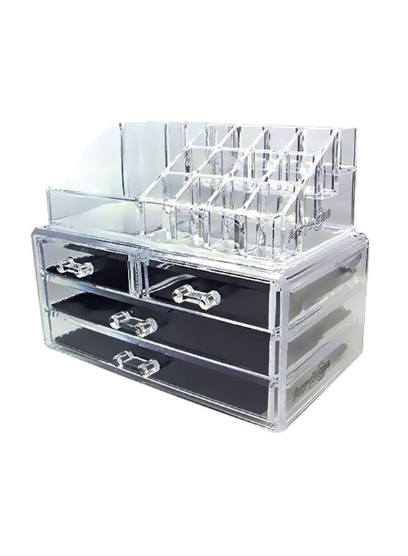 

Generic 4-Drawer Cosmetic & Jewellery Storage Organizer, Clear