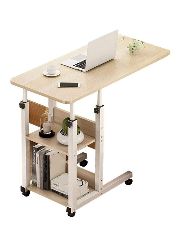 

DubaiGallery C-Shaped Metal Frame Famous Special-Shaped Table, White/Walnut