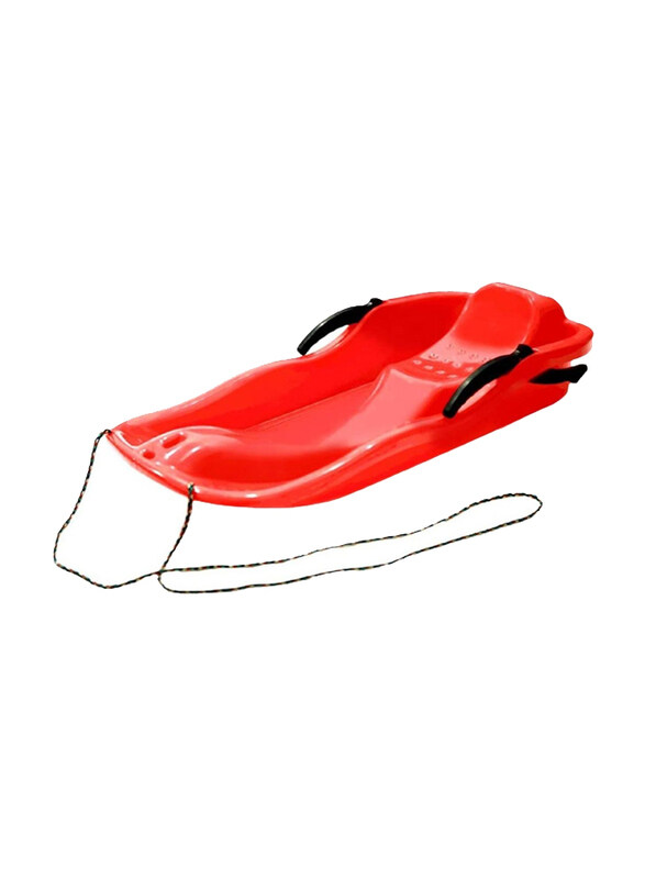 

Dubaigallery Plastic Sled Luge Grass Sand Ski Pad Snowboard with Rope for Double People, Ages 6+