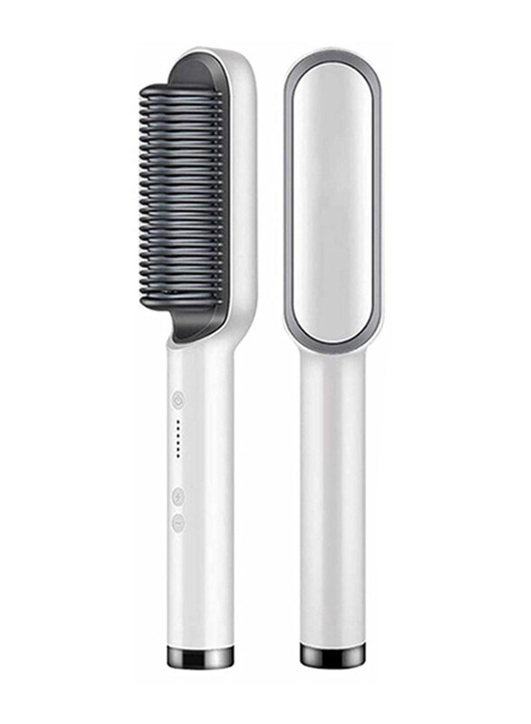 

Generic Hair Straightener Brush, White/Black