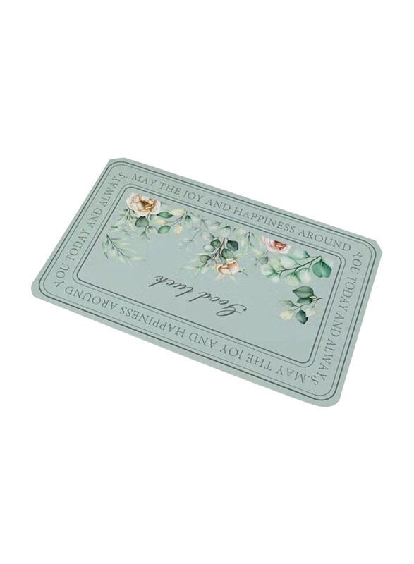 

DubaiGallery Absorbent & Non-slip Fabric Floor Doormat, Green
