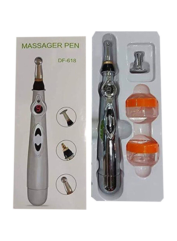 

Generic Handheld Electronic Acupuncture Pain Relief Massage Pen, Silver, One Size