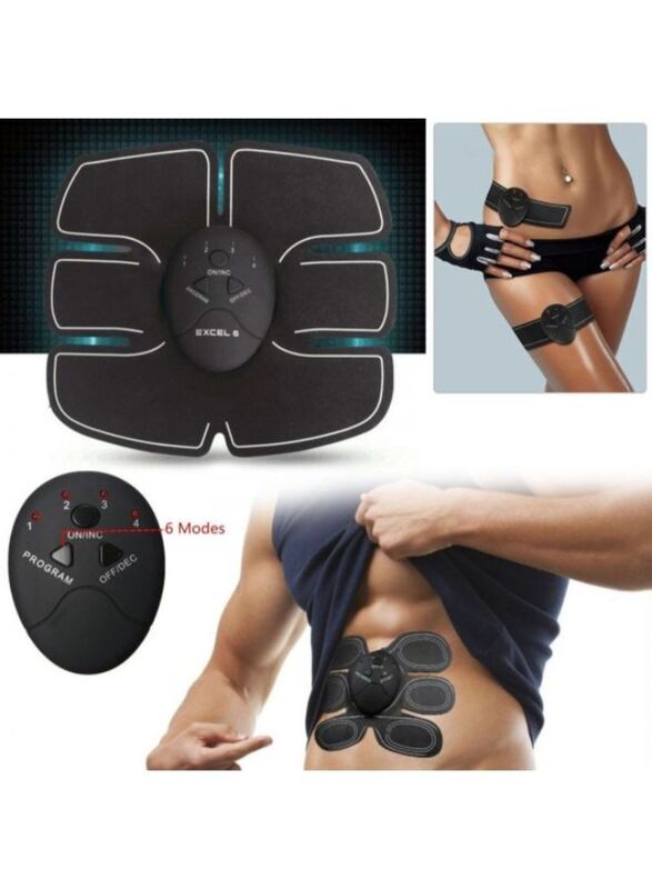 ABS Trainer Abdominal Toning Muscle Toner Charminer Set, Black