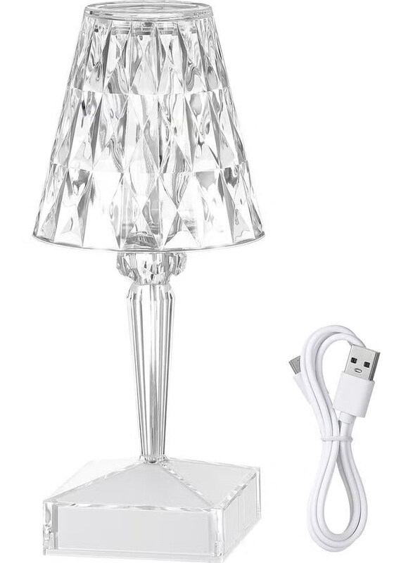 

Generic Rechargeable Diamond Table Lamp, White