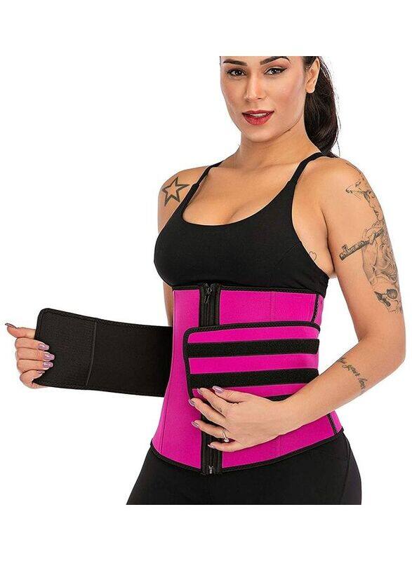 

XiuWoo Women Slimming Waist Trainer Belt, X-Large, Rose/Black