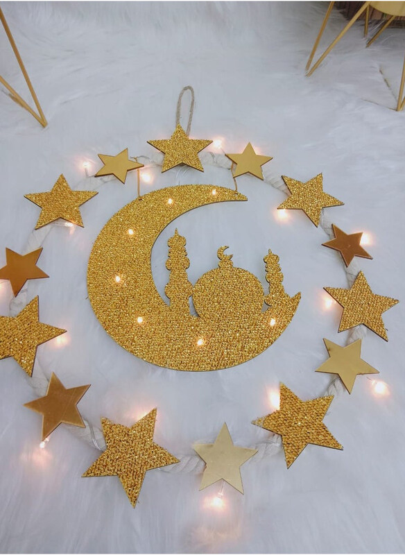 

DubaiGallery Eid Mubarak LED Candle Light Ramadan Decorations, Yellow