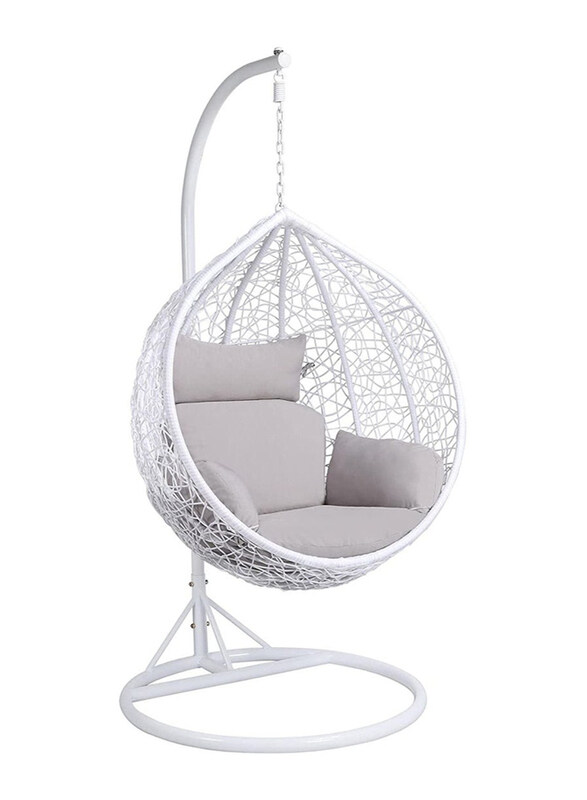

DubaiGallery Romantic Couple Hanging Swing Chair with Chair Removable, White
