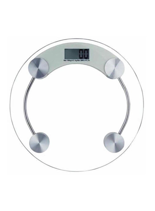 

Generic Digital Round Weight Scale, Clear/Silver