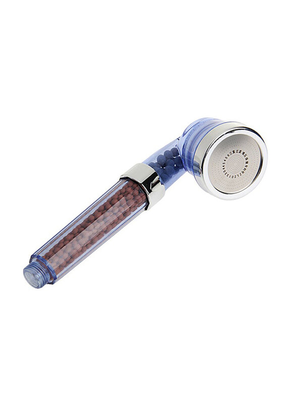

Generic High Turbo Pressure Shower Head Filter, Silver/Blue