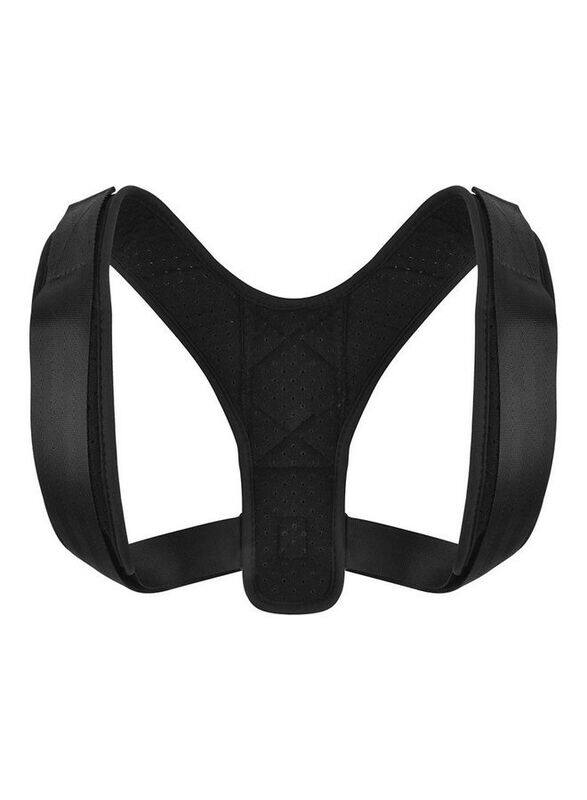 

Generic Adjustable Upper Back Posture Fixer Support Belt, Black