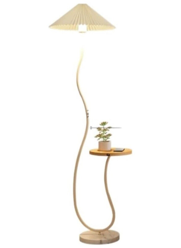 

DubaiGallery Nordic Atmosphere Standing Floor Light with Wood Table Brightness Control, LAMP0132, Multicolour