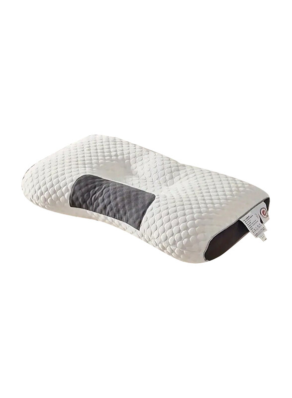 

DubaiGallery Adjustable Ergonomic Orthopaedic Contour Support Knitted Neck Pillow, White