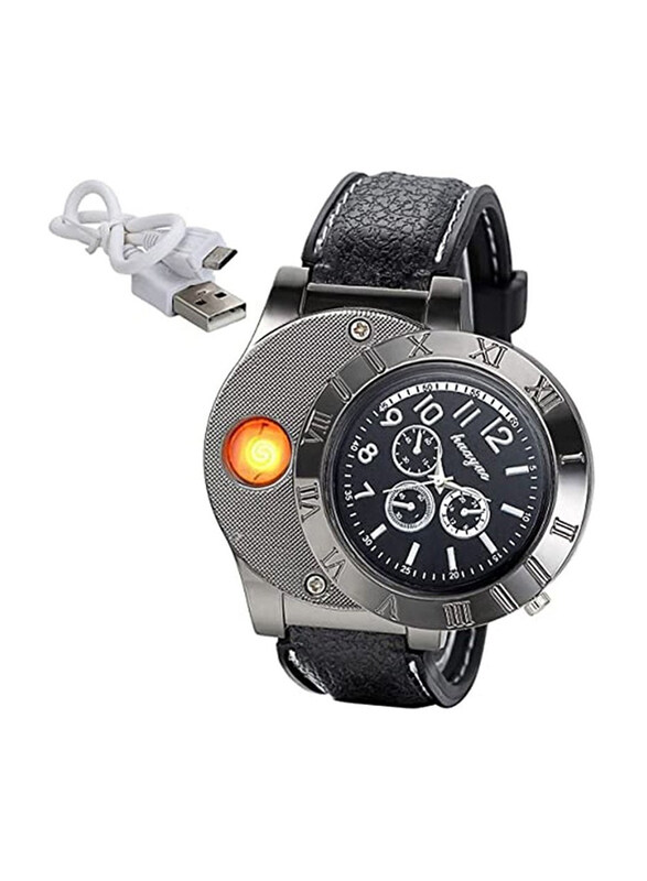 

Huayue 2-in-1 Electric Wrist Watch Lighter, Black